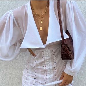 Brand new with jean dress as seen on bella hadid!